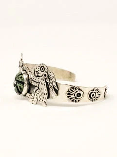 Tochtli (Rabbit) Peyote Silver Bracelet - Image 2