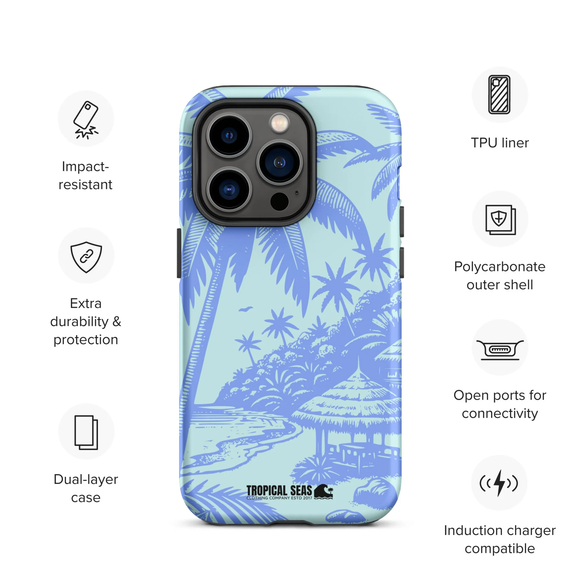 Tropical Island Blues Tough Case for iPhone® - Image 16