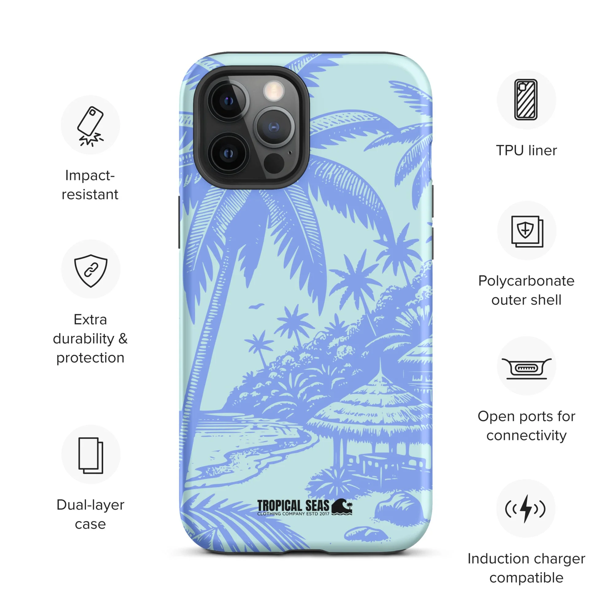 Tropical Island Blues Tough Case for iPhone® - Image 9