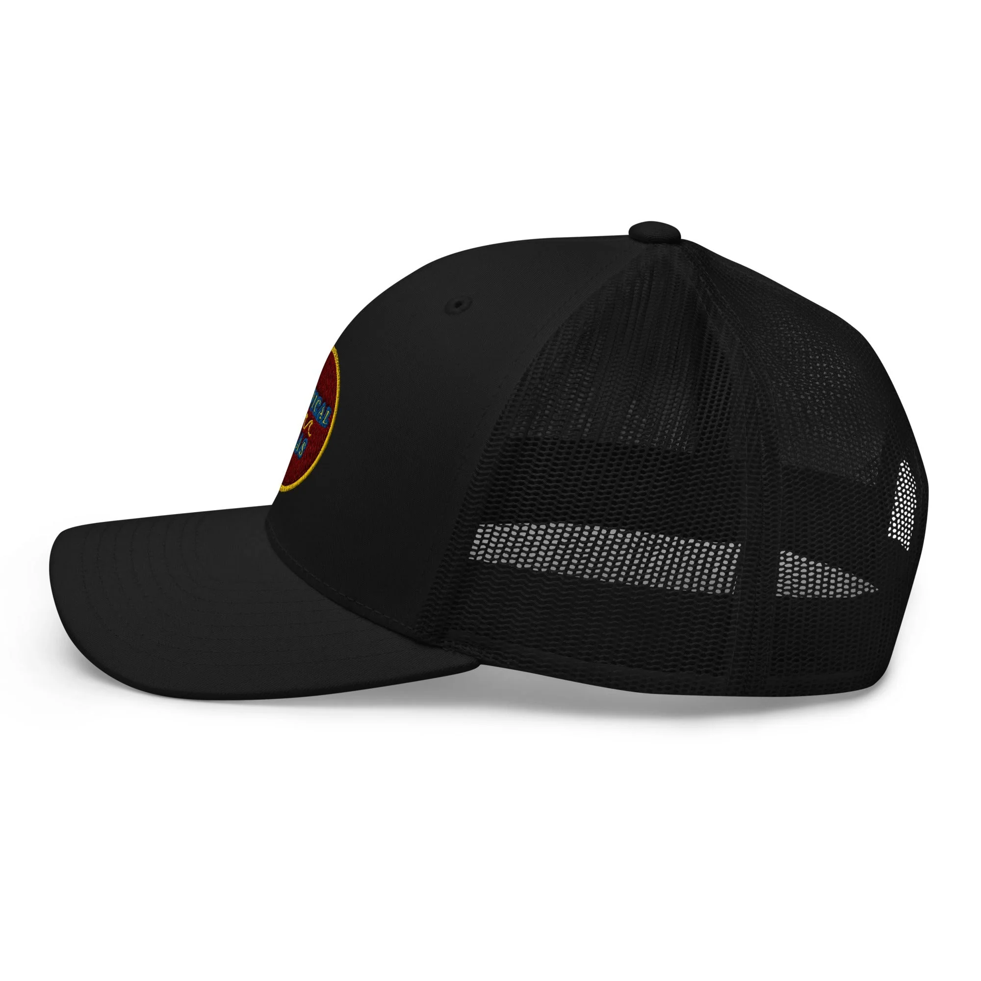 Tropical Maroon Trucker Hat - Image 3