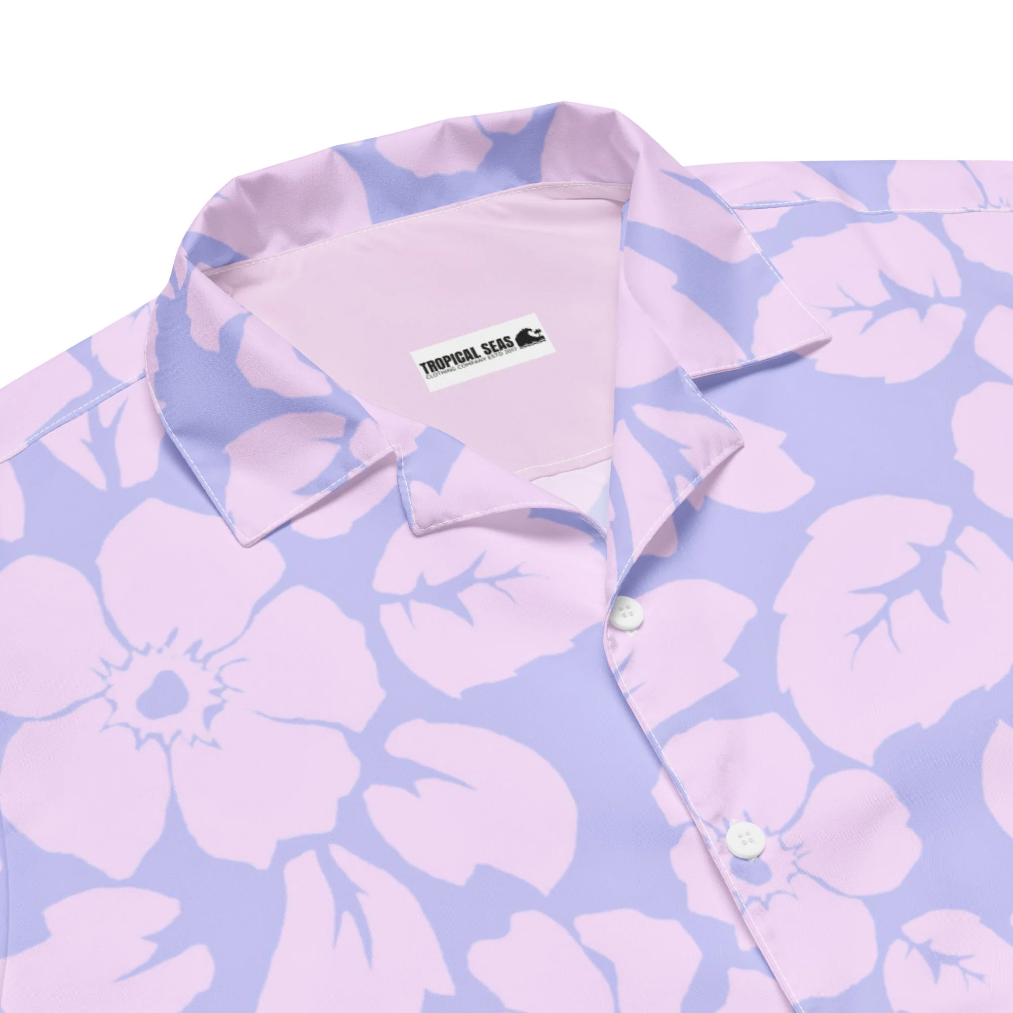 Tropical Purple Jungle Sunset button down hawaiian shirt - Image 2