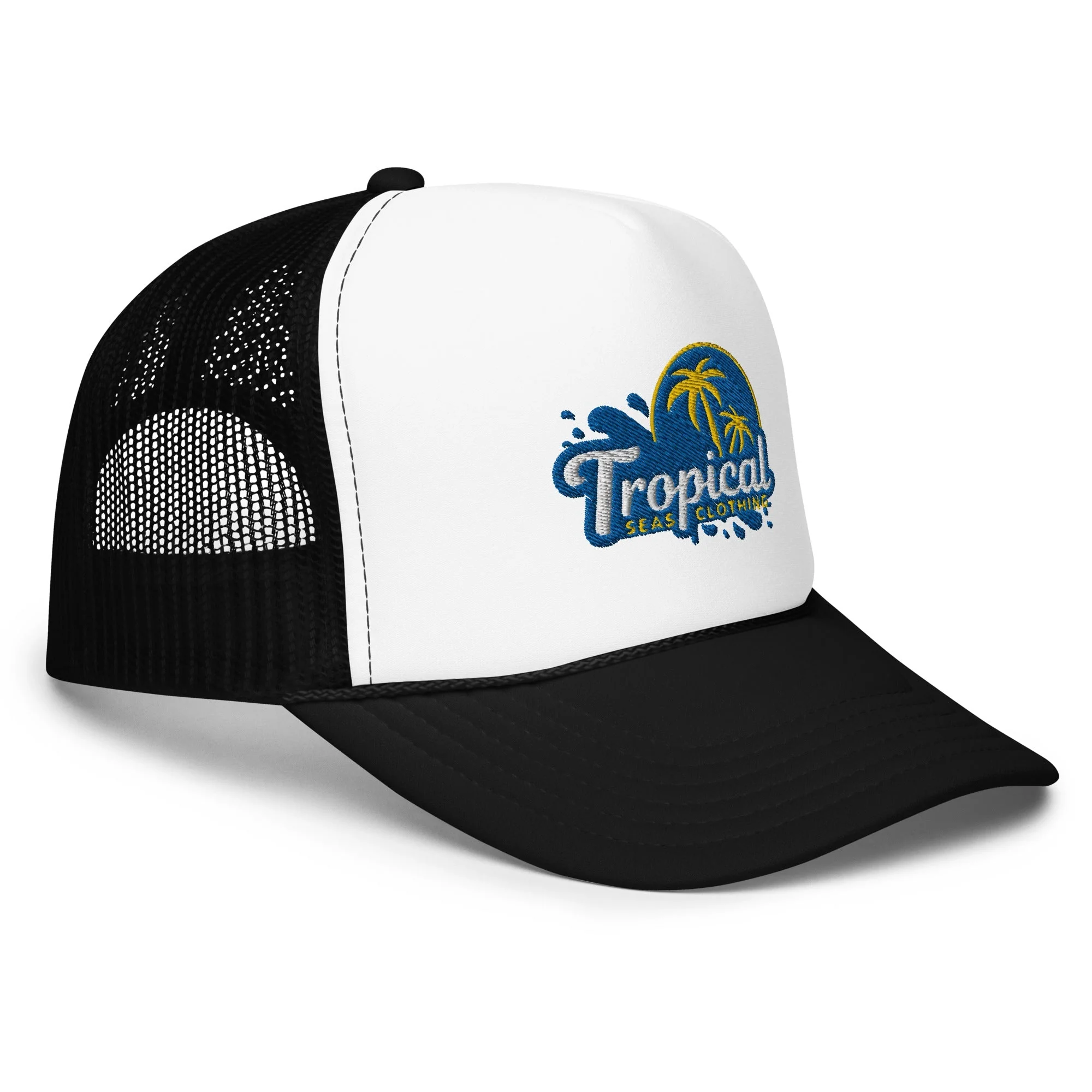 Tropical Tides Foam Trucker Hat: Ride the Waves of Fashion! - Image 9