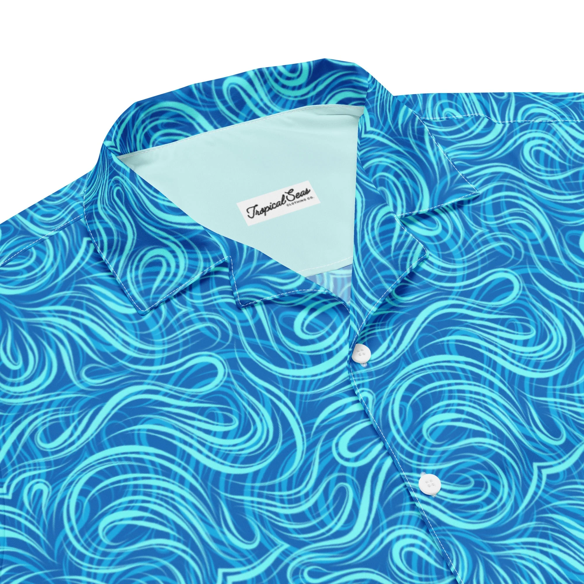 Tsunami Island Party Button Down Hawaiian Shirt - Coastal Summer 2024 Collection - Image 2