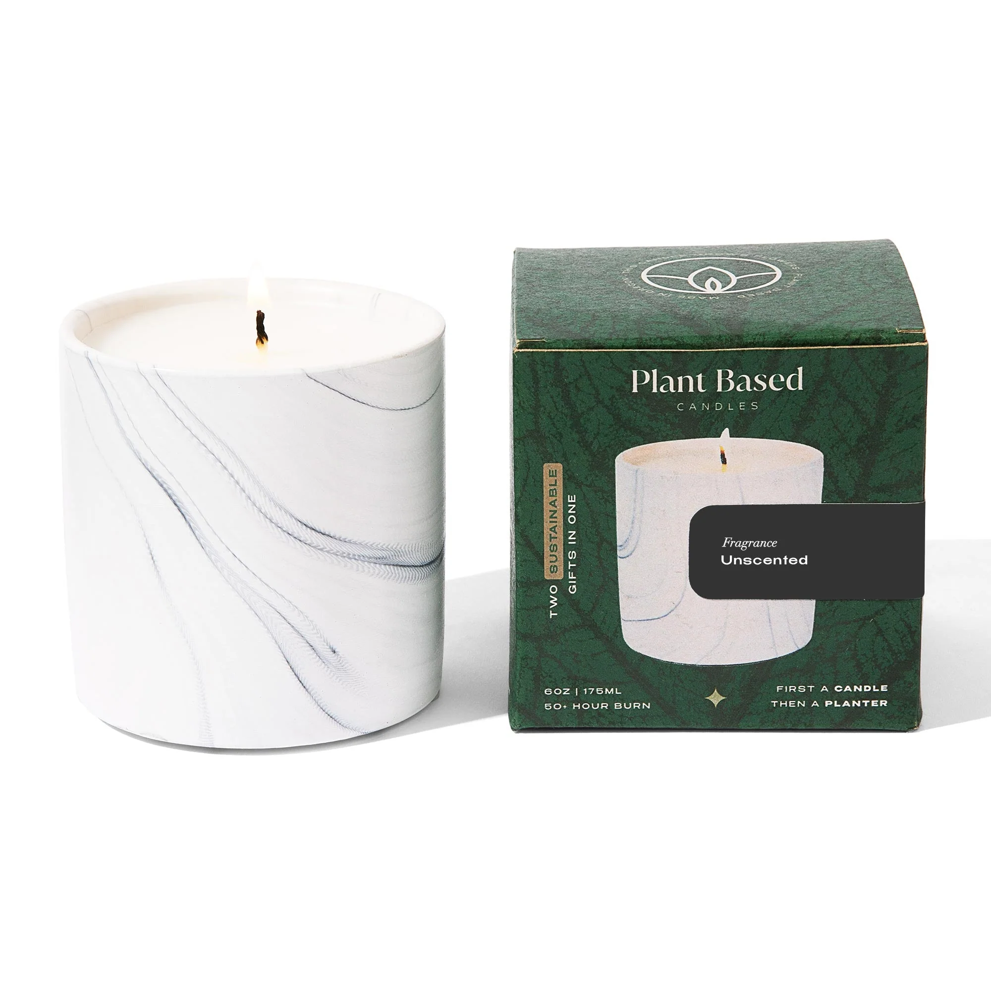 Unscented White Marble Candle 6oz - Image 7