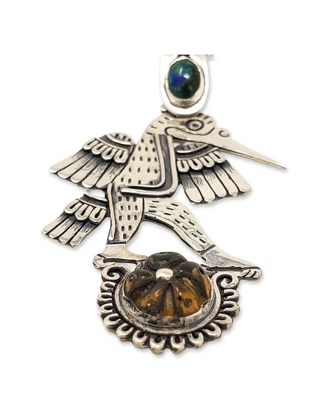 Waterbird Amber Peyote Pendant - Image 2