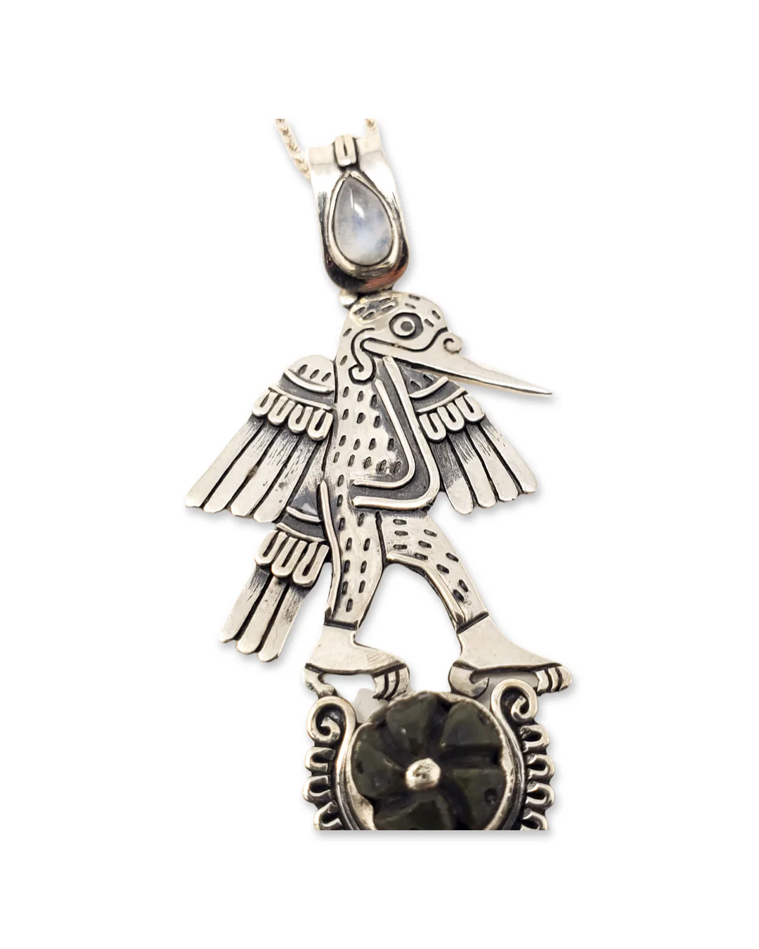 Waterbird Jade Peyote Pendant - Image 3