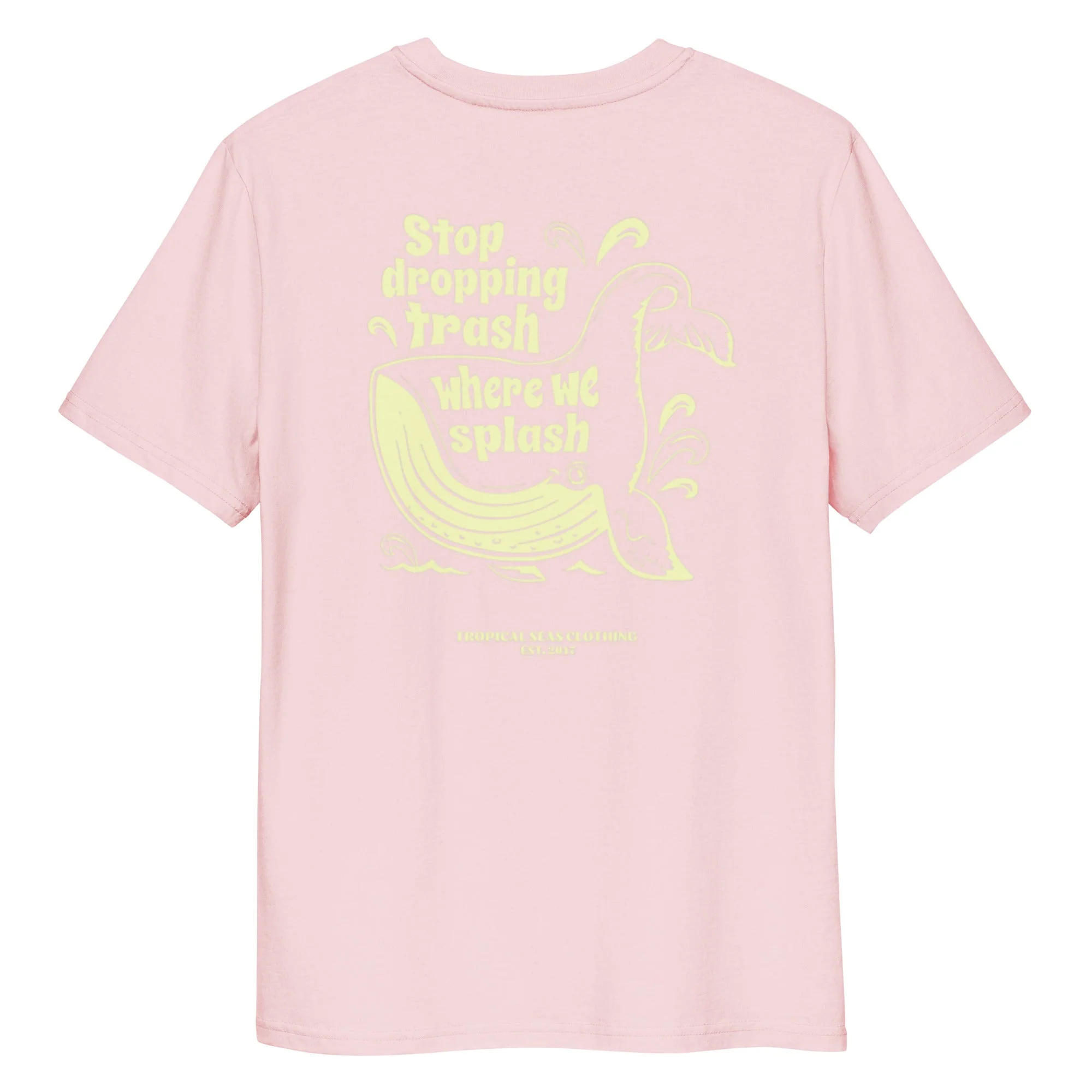 Whale Trash Splash organic cotton t-shirt - Image 4