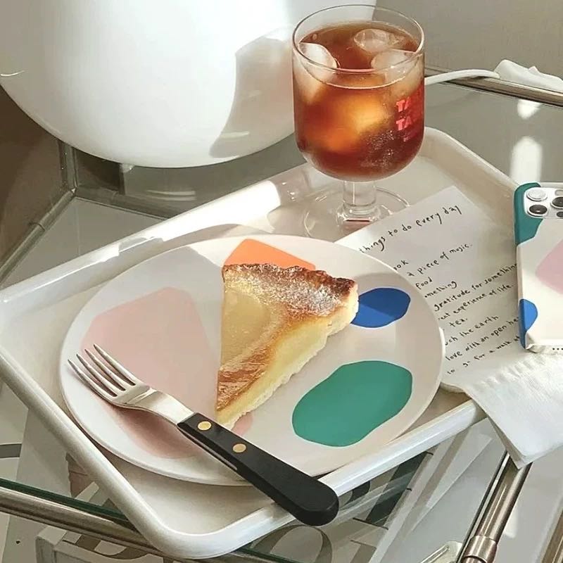Whimsical Plates Set with colorful patches (4 Pcs ) - Image 2