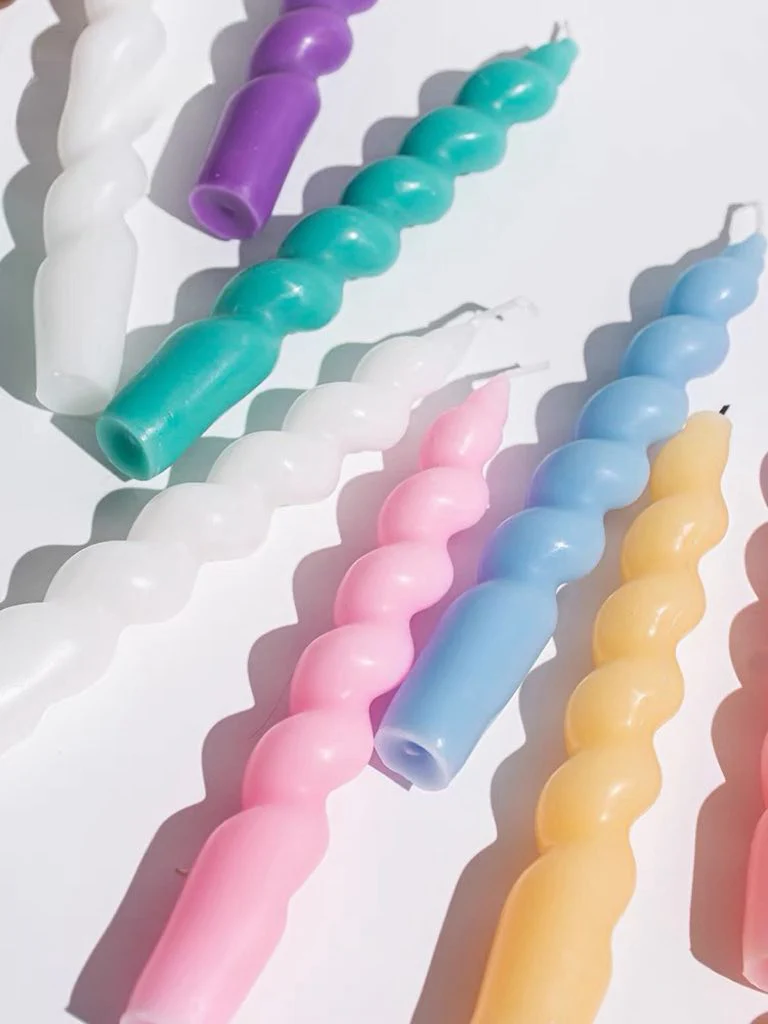 Whimsical Twisty Soy Wax Decorative Candles Set Of 7 Pcs ( $6.1 Each ) - Image 5