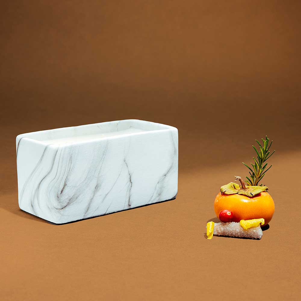 White Marble Prism Candle 24oz (Clearance) - Image 3