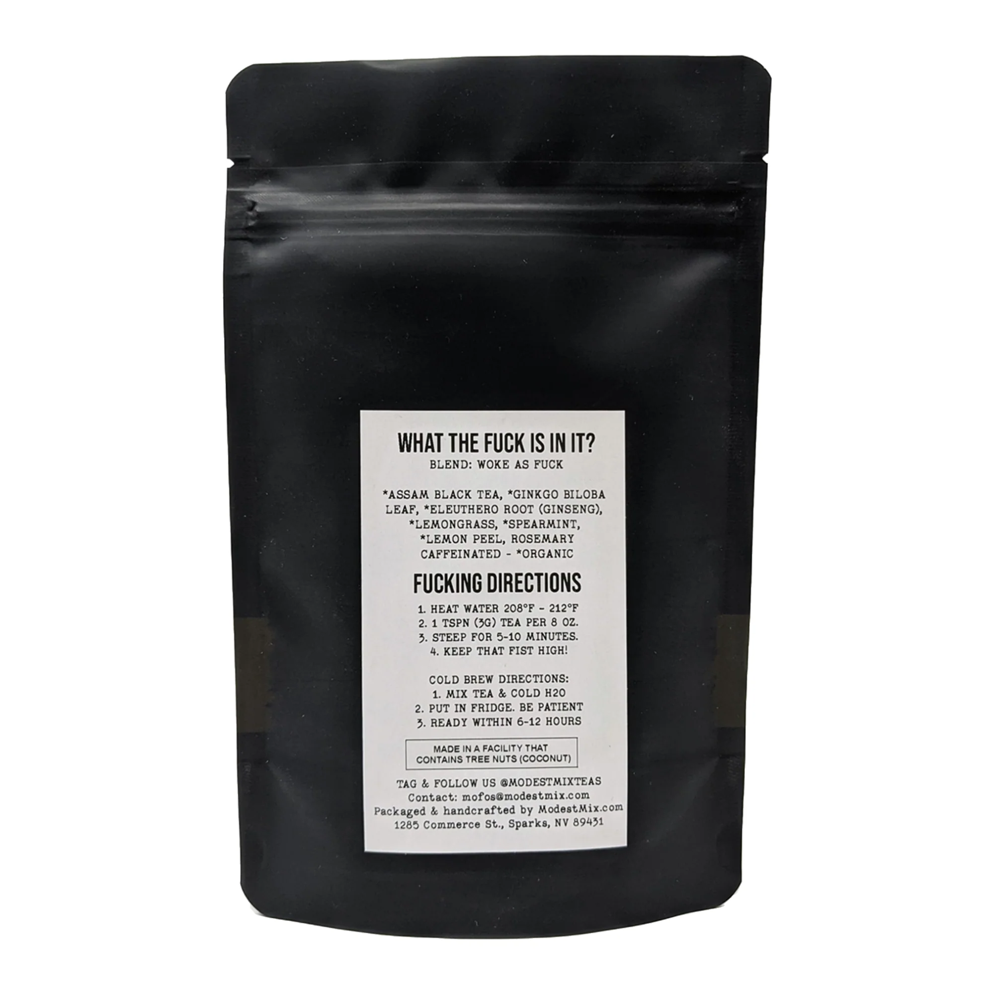 Woke as F**k - Energizing Minty Black Tea with Ginseng - Image 2