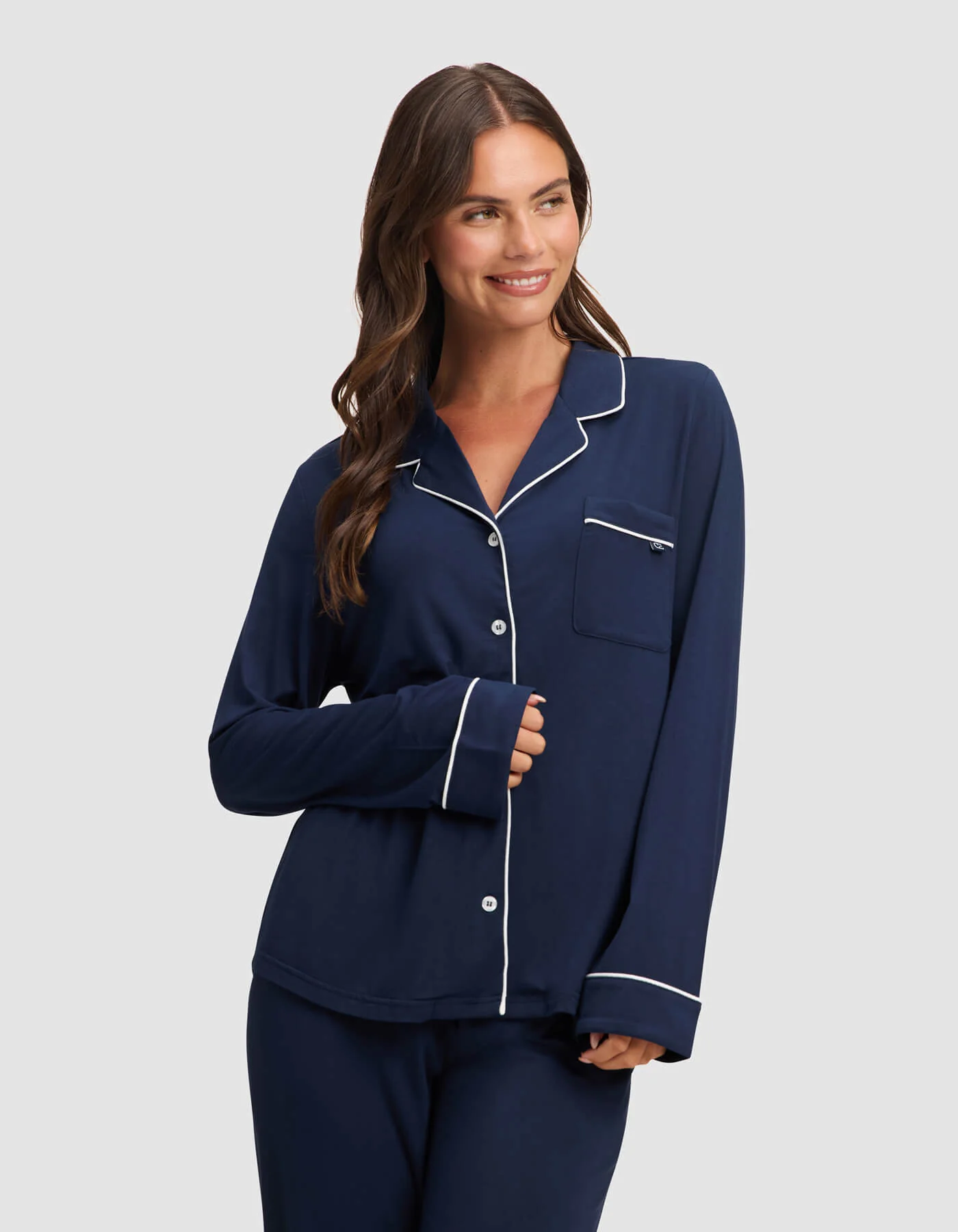 Women's Bamboo Stretch-Knit Long Sleeve Pajama Set - Image 13