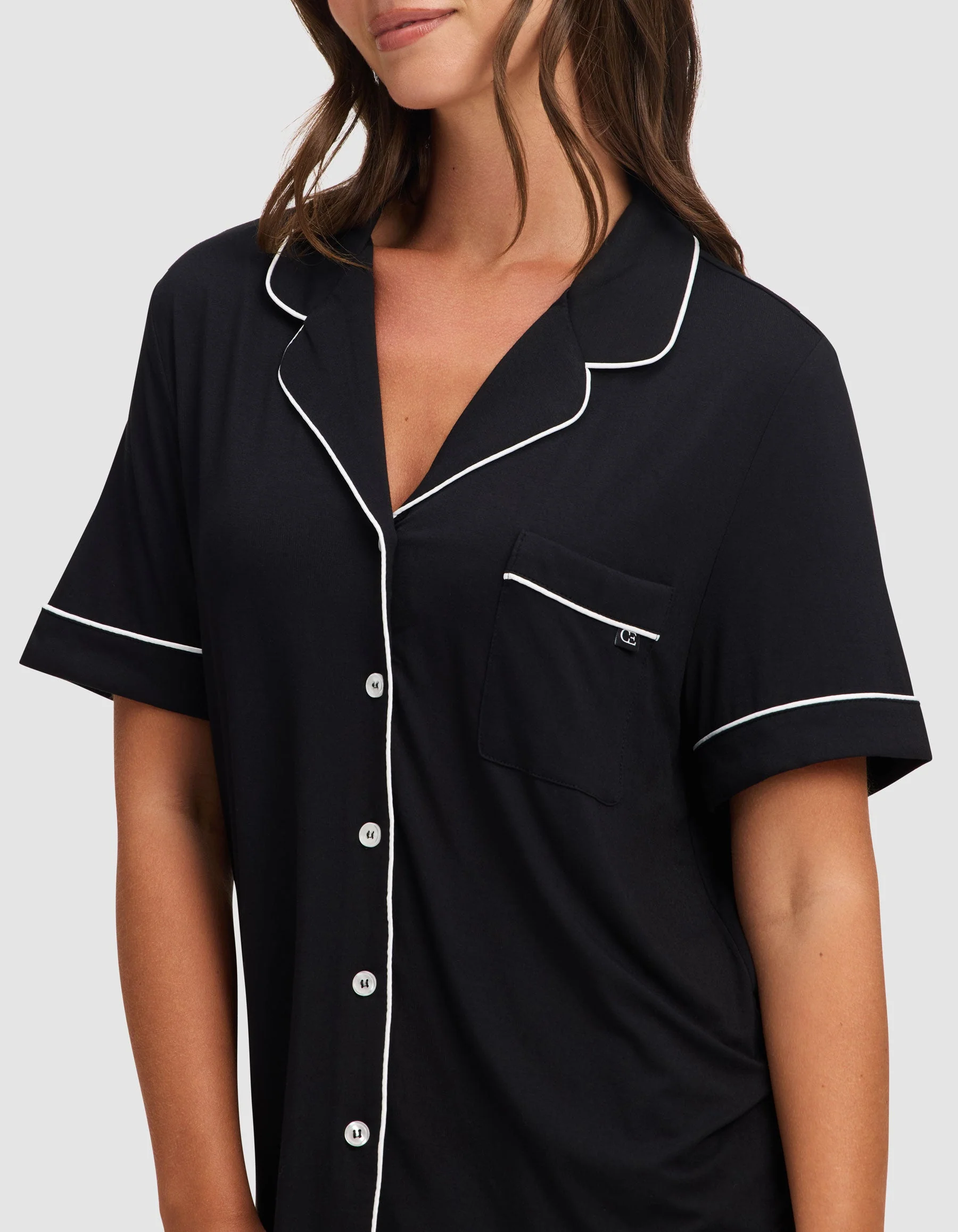 Women's Bamboo Stretch-Knit Short Sleeve & Pant Pajama Set - Image 31