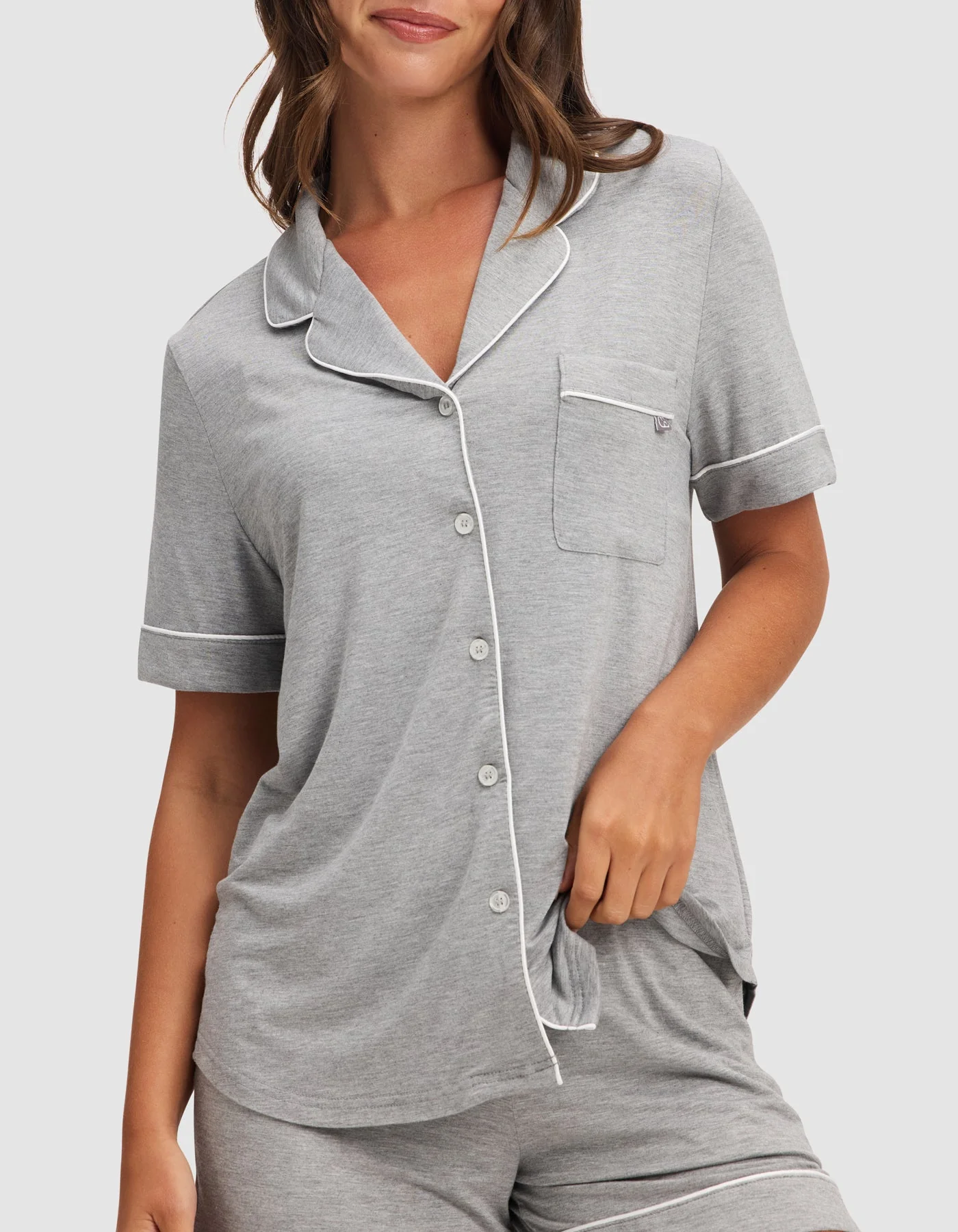 Women's Bamboo Stretch-Knit Short Sleeve & Pant Pajama Set - Image 35