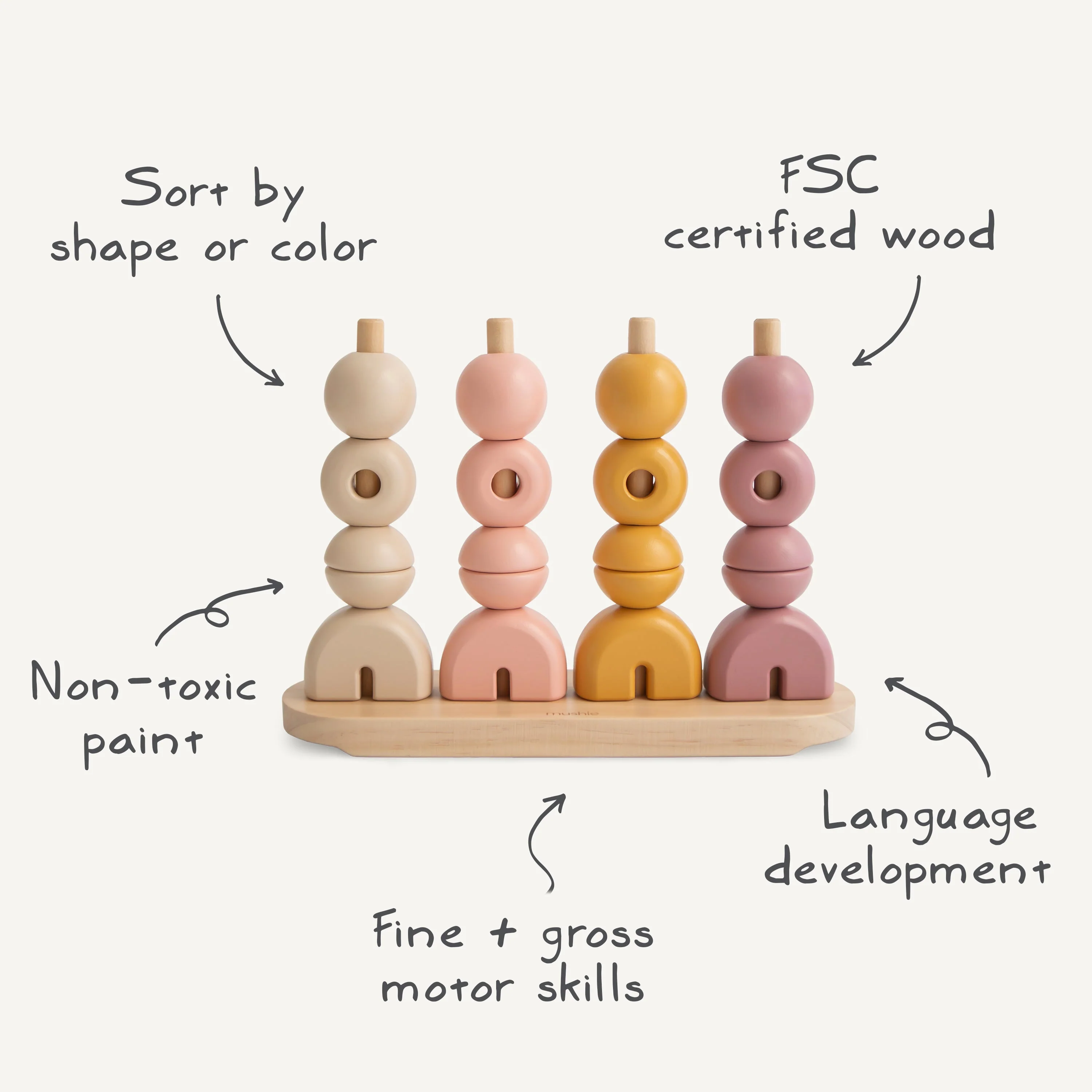 Wooden Multi Shape Stacker - Image 5